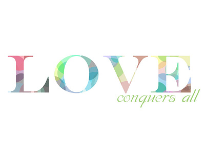 LOVE color light love minimalistic simple typography white