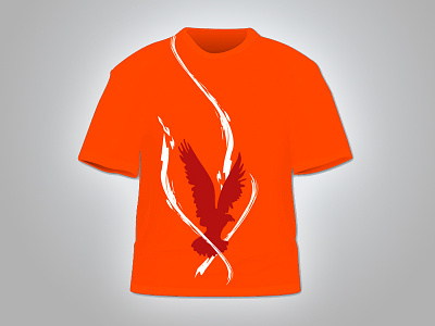 Eagle T-shirt brush clothes eagle fashion orange t shirt vector