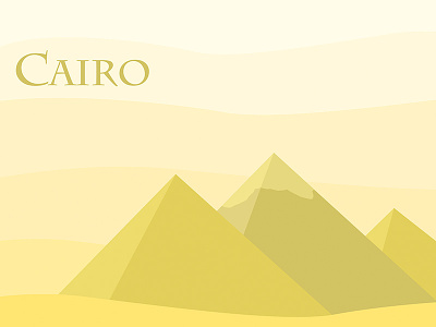 Cairo cairo city clean egypt minimalistic pyramids simple travel yellow