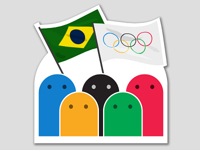 Olympics Flags 2016 brazil colorful olympics rio rio 2016 sticker vector