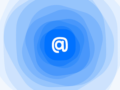 @ Blue at blue gradient icon minimalistic simple vector