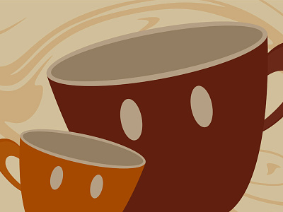 Coffee Mugs brown coffee illustration minimalistic mugs simple wallpaper