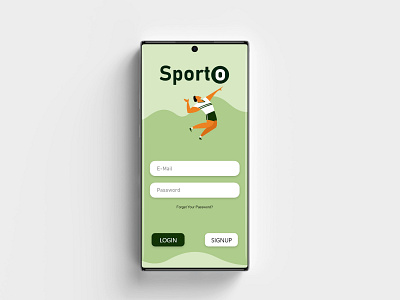 login page sporto login page sports uidesign