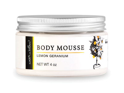 Body Mousse branding care design illustration label printer skin