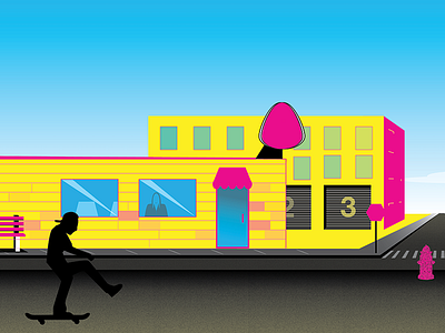 Push WIP cmyk illustration skateboarding texture vector wip