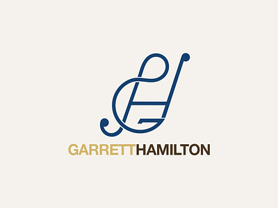 GH Mark brand clef custom helvetica logo mark monogram musician treble type typography