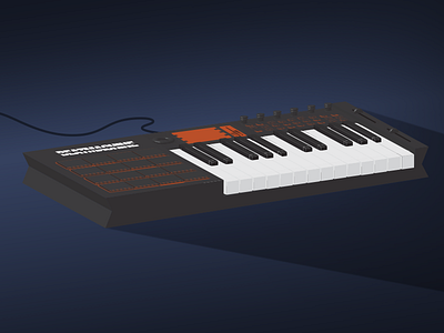 BEATMACHINE 3d custom design flat gradient keyboard knobs led midi music piano product