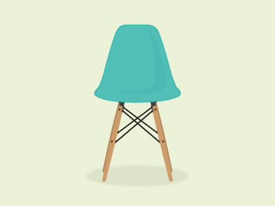 Eames Chair Illustration chair design eames furniture illustration simple vector vitra