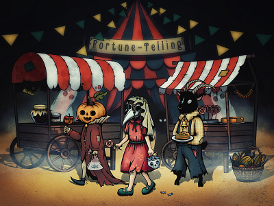 Happy Halloween! art artwork carnival challenge digital art drawtober halloween illustration illustration art photoshop