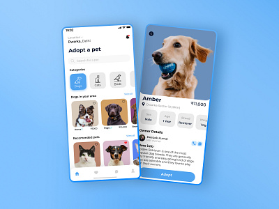 Pet Adoption App adoption app design pets ui uidesign ux