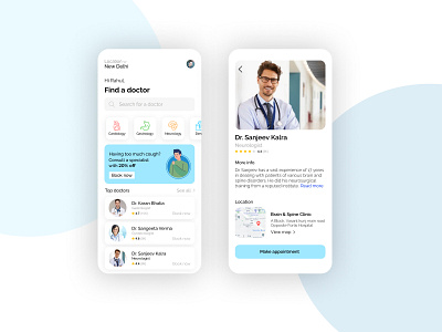 Doctor Booking App app design doctor doctor app doctor appointment ui ui design uidesign