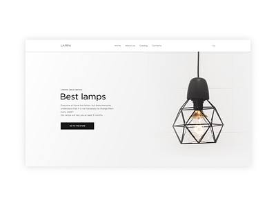 Lamp Shop in London concept design figma figmadesign lamp logo magazine minimal minimalism minimalist minimalistic typography ui uiux web website