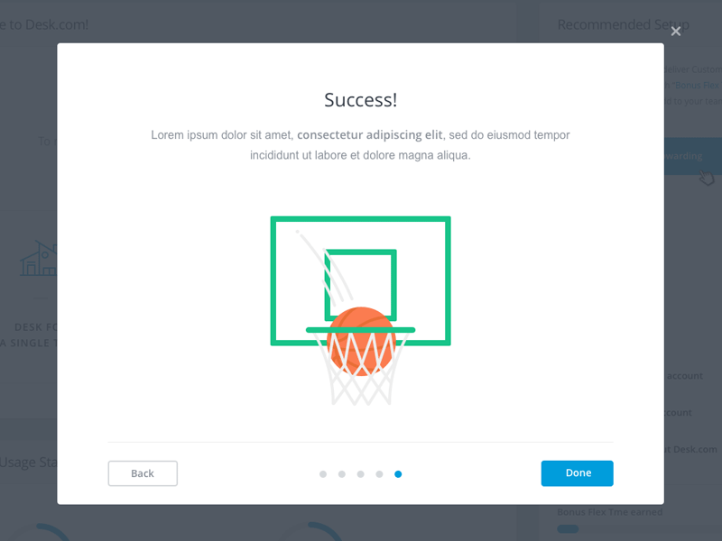 Success / error modal air ball basketball error modal nothing but net success