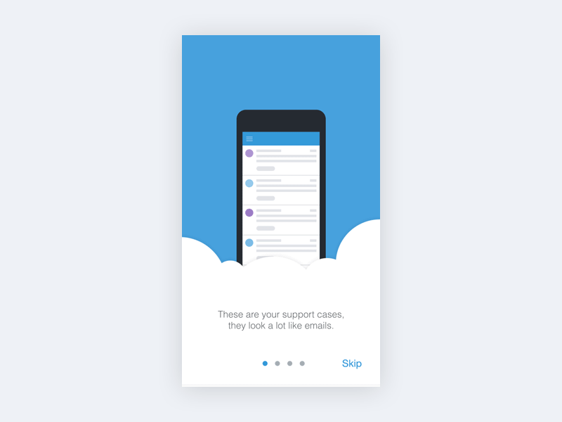 Onboarding animation concept