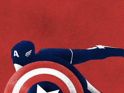 Captain America captain america grunge brush illustration