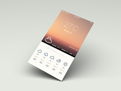 A weather app screen