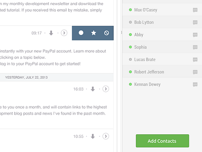 screenshot clean client contacts dachang design list ui