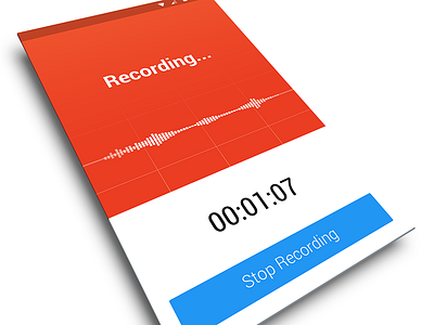 Hour Project - A Voice Recording Screen app clean color dachang ios layout record time ui view voice