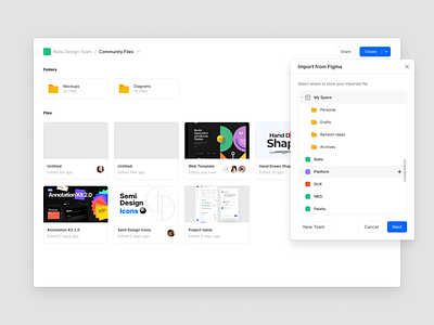 Import files and automation ♻️ automation bytedance cards clean client cms color dashboard design design tool editor files fresh import modal modern saas tool ui web