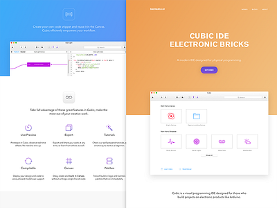 Project Page: Cubic clean font homepage minimalistic personal typography web website