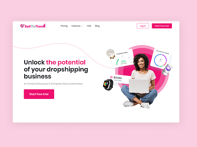 Dropshipping business landing page
