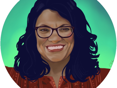 Rashida Tlaib color colorful dative digital art illustration illustrator political politics portrait procreate rashida tlaib woman