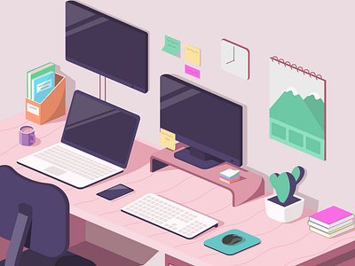 Workspace adobe illustrator design flat illustration flatdesign illustration illustration art illustrator isometric isometric art isometric design isometric illustration isometry simple design vector