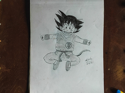 Son Goku dragonball goku pencil sketch