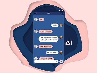 daily 013 chat chat app dailyui dribbble material messenger