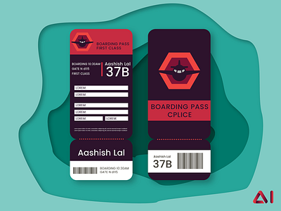 Daily 024 adobe boarding pass boardingpass daily dailyui dribbble flat freepik illustrator material