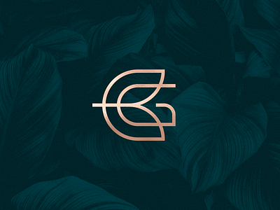 G + Flower Bud brand decor design event design floral flower g green logo logotype mark monogram natural