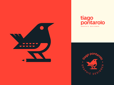 Tiago Pontarolo - Personal Branding animal bird branding graphic designer illustration logotype mark parana personal branding pontarolo robin sabia tiago turdus vector