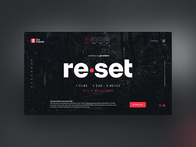 Reset design graphic design interface landing page ui uidesign ux uxdesign website