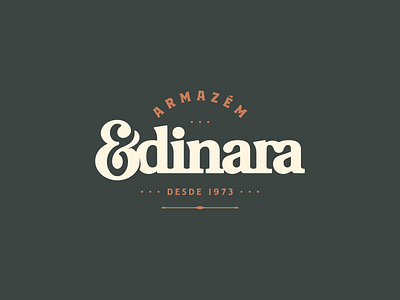 Armazém Edinara armazem brand brand design branding design edinara logotype redesign typography vintage logo