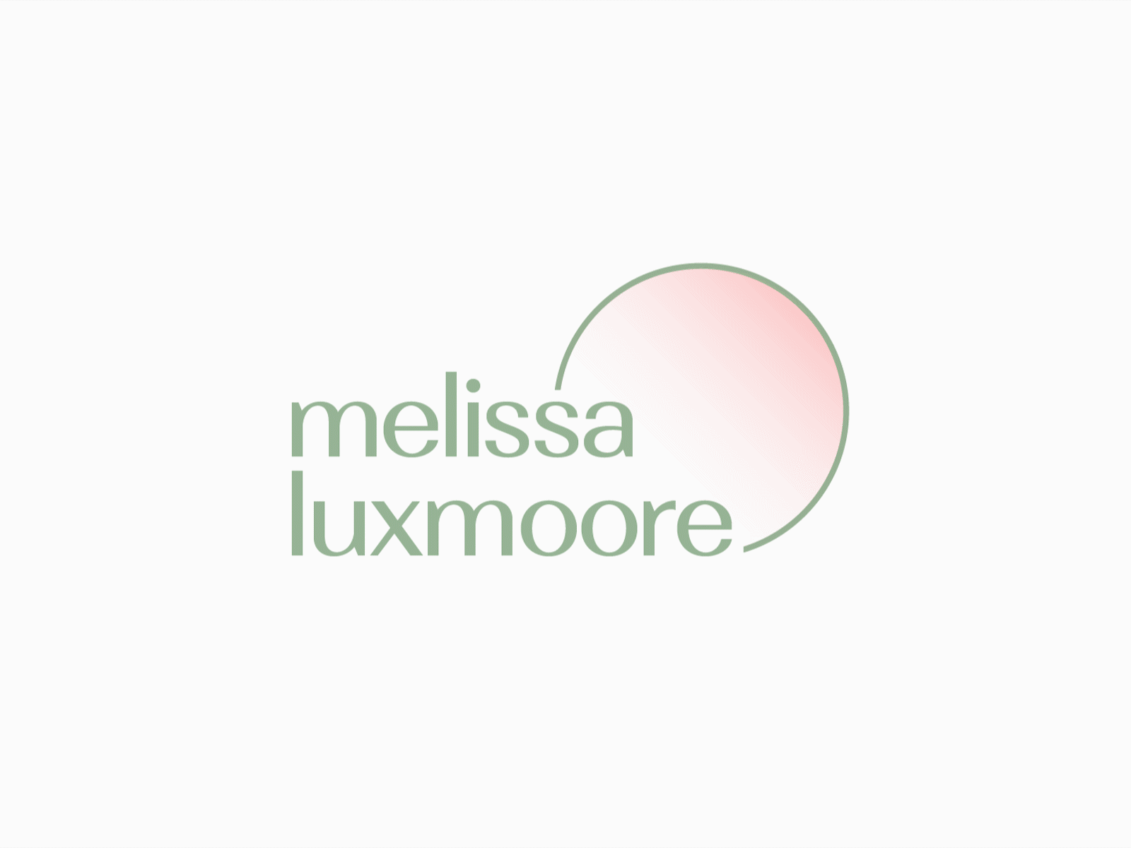 Melissa Luxmoore - Logo Reveal after effects brand identity branding clean design flat gradient graphic design green illustrator logo logo animation logo reveal logodesign minimal modern motiongraphics pink reveal simple