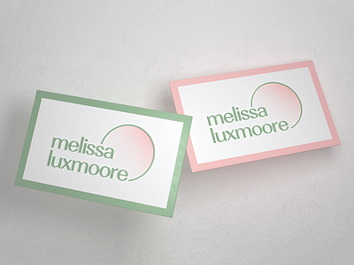 Melissa - Business Cards 3d brand identity branding cards cinema 4d clean contemporary design flat graphic design health identity logo logo design minimal render stationary typography visualization wellness