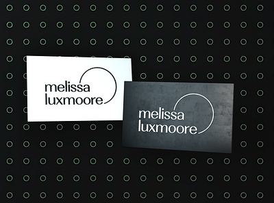 Melissa - Black and white cards 3d black and white branding cinema4d circles clean contemporary design flat graphic design identity logo logo design minimal monochrome octane render texture typography visualization