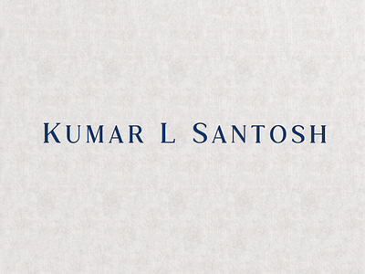 Kumar L Santosh 3d art branding clean contemporary design flat graphic design heritage minimal modern navy blue pattern pattern design personal brand personal branding render stationery texture typography