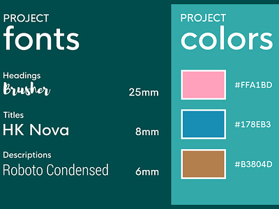Project fonts and colors