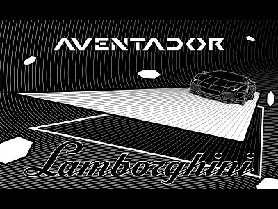 Lamborghini Aventador art automobiles aventador black blackandwhite car design graphic design hexagon illustration illustrator lamborghini line art lines minimal monochrome poster poster design vehicles white