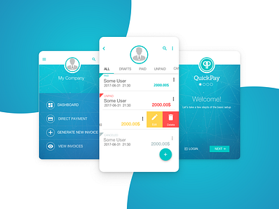 Invoice Manager Android App android android app design figma figmadesign gradients invoice manager material design prototyping ui design ux design