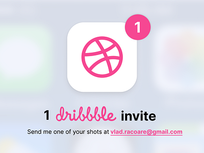 One Dribble Invite Giveaway dribbble dribbble invitation dribbble invites