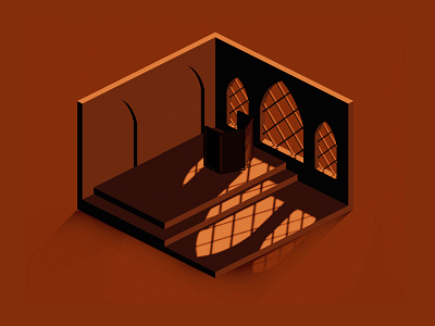 Church Pulpit 3d africa design icon illustration isometric kenya nairobi vector