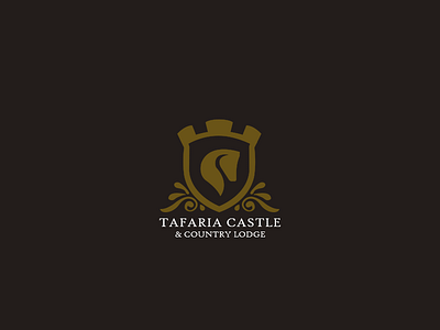 Castle hotel illustration logo