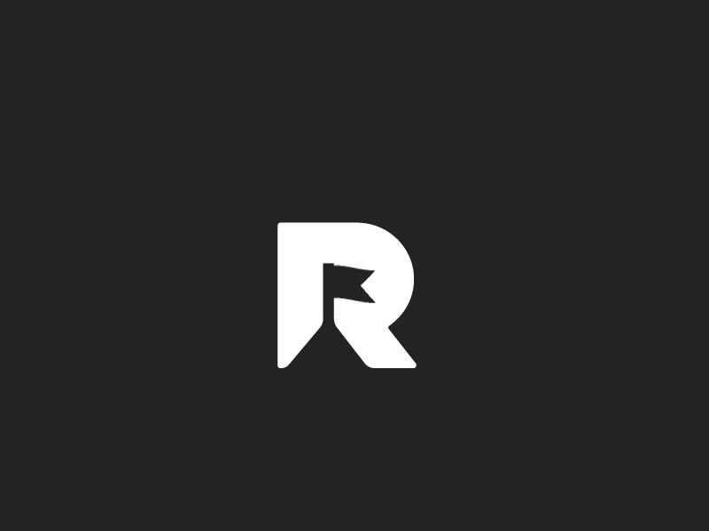 R for Reach animation gif logo rebound