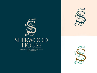 Sherwood house logo brand branding design forest house illustrator letter logo logotype restaurant typography vector web