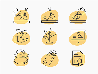 Custom graphic icons custom icons garden gardening graphic design graphic icons icon icons icons illustration illustration vector web webdesign