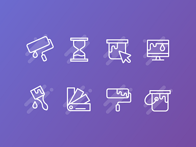 Custom icons colours custom icons design gradient graphic design graphic icons icon icons icons illustration illustration paint webdesign