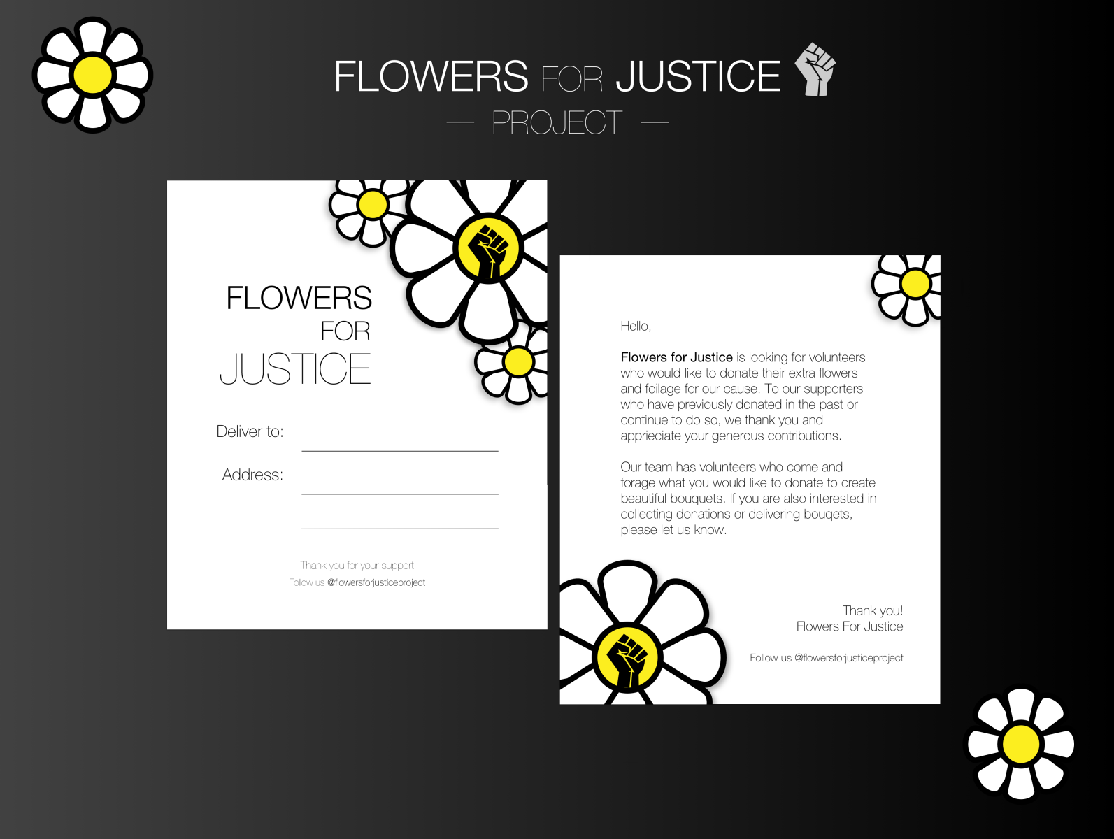 Flowers For Justice Delivery Flyers by Blake Payne on Dribbble