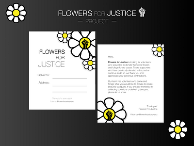 Flowers For Justice - Delivery Flyers bipoc blacklivesmatter design flower logo gradient graphic graphic design icon non profit sketch volunteer